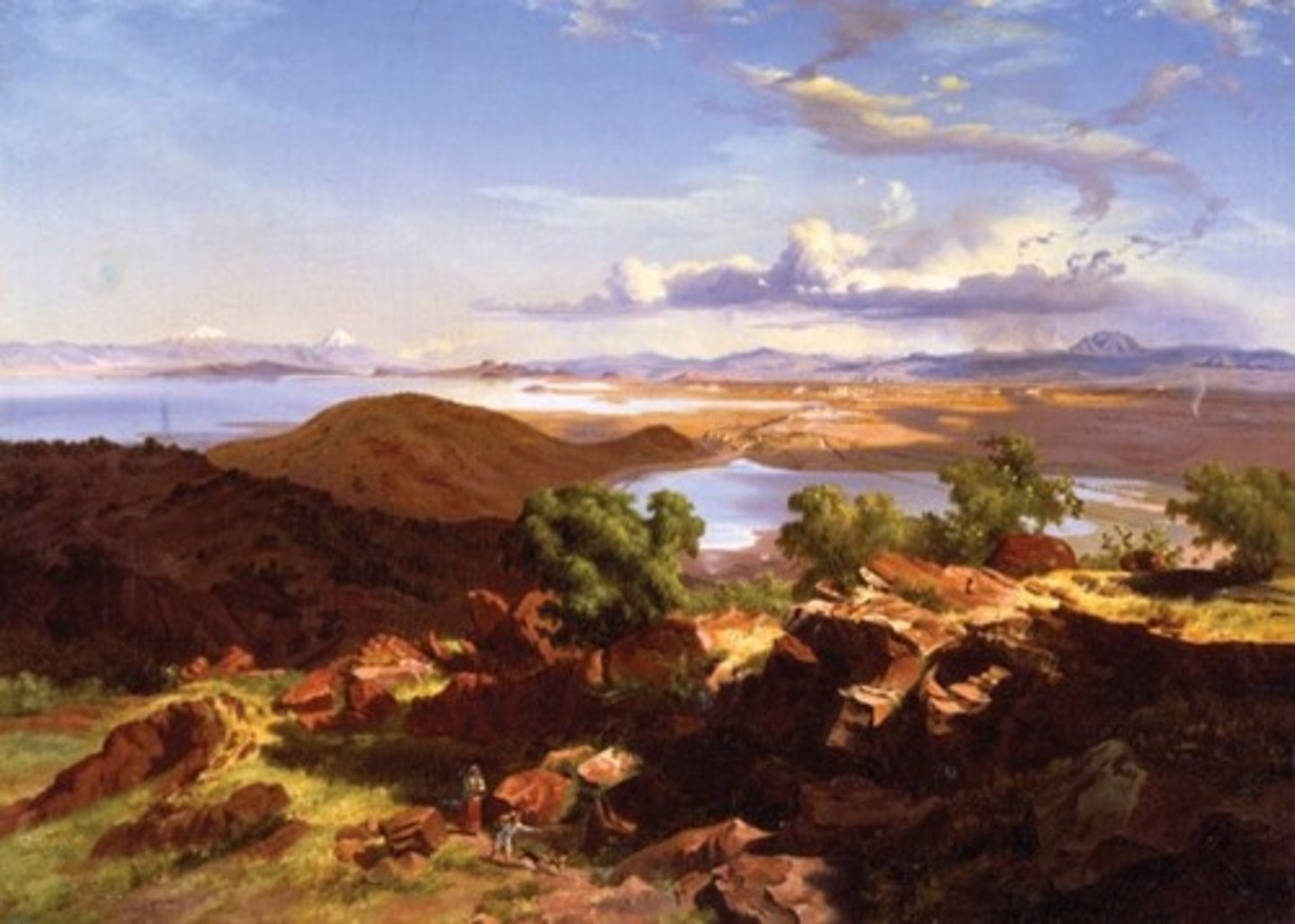 <p>Iztaccíhuatl was falsely told that Popocatépetl had died in battle, and believing the news, she died of grief. When Popocatépetl returned to find his love dead, he took her body to a spot outside Tenochtitlan and kneeled by her grave. The gods covered them with snow and changed them into mountains.</p>