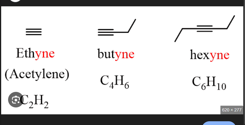 <p>How many carbon bonds does an Alkyne molecule have?</p>