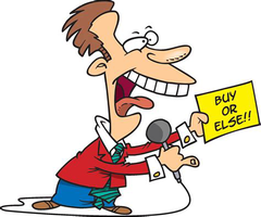 <p>behaving in an unpleasant way by trying too much to get something or to make someone do something</p>