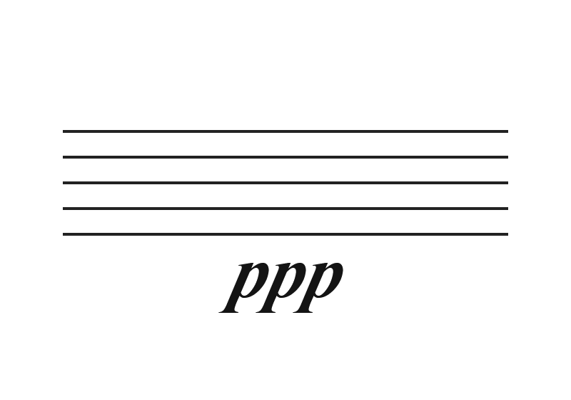 <p>pianississimo (ppp)</p>