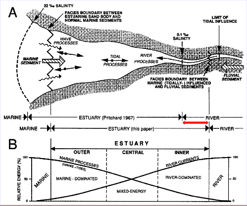 <p>High energy, inland zone dominated by fluvial processes</p>