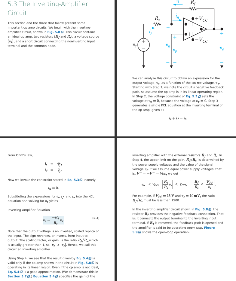 <ul><li><p>Gain is Rf / Rs</p></li></ul><p></p>
