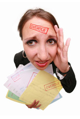 <p>бути в боргах; мати збитки. </p><p>Owing money or losing money.</p><p>Example: "The company has been ______ the ______ for months."</p><p>Collocations: be ______ the ______.</p>