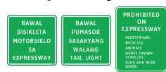 <p>Prohibited on Expressway</p>