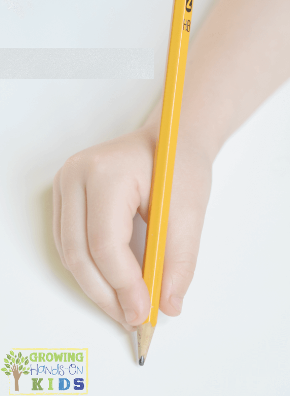 <p>Identify the grasp pattern and what age it typically develops.</p>
