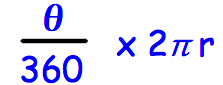 <p>2πrθ /360</p>