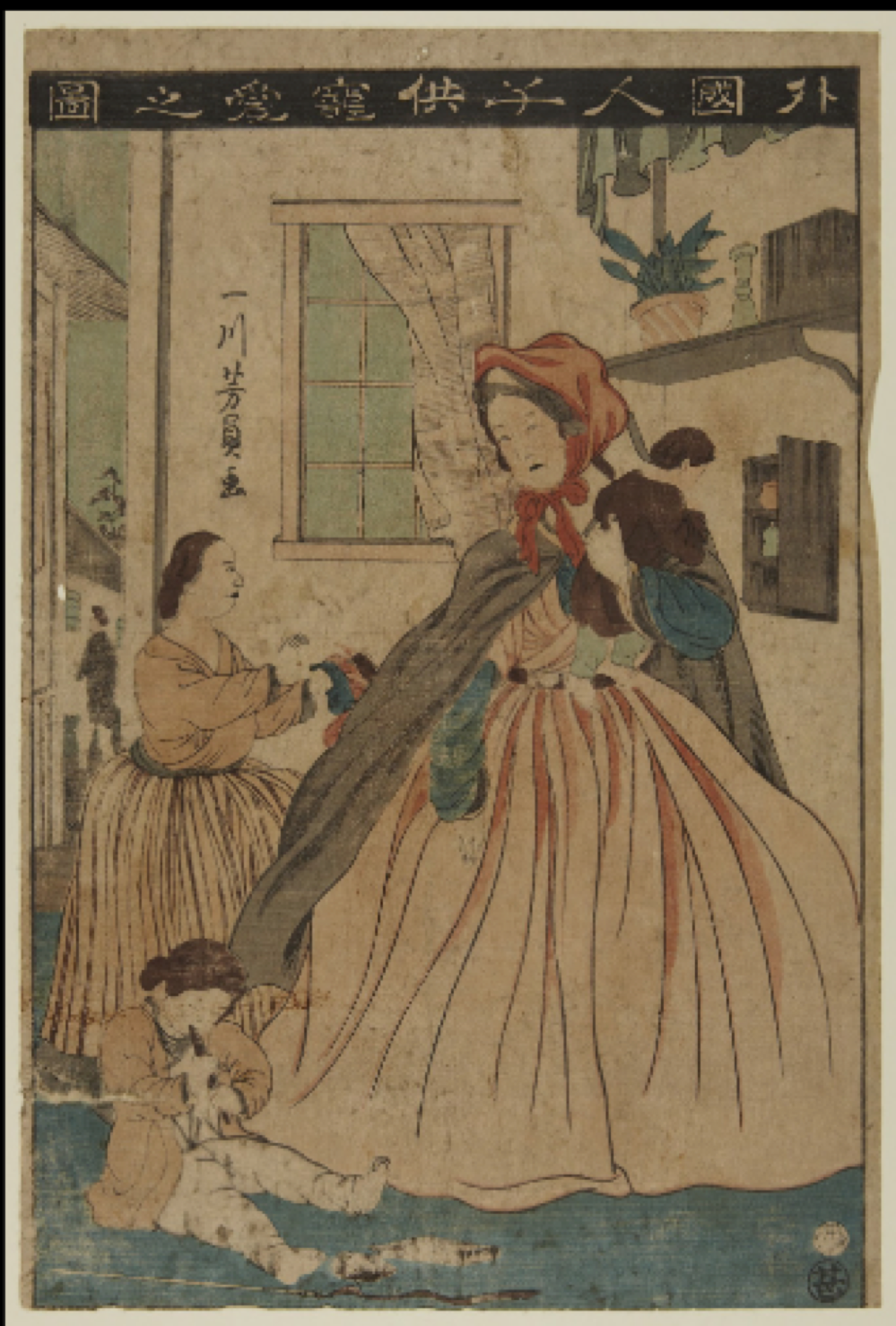 <p>describe the overall composition of the foreigners showing affection print and its significance </p>