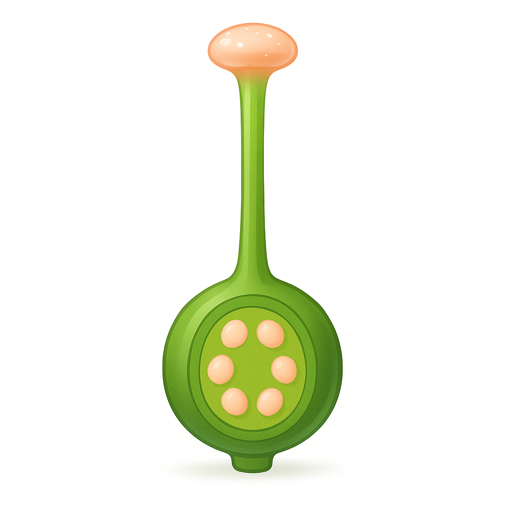 <p>The entire female part of a flower</p>