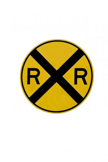 <p>Railroad crossing ahead.</p>