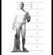 <p>Classical Greek system of ideal proportions especially Polykleitos</p>