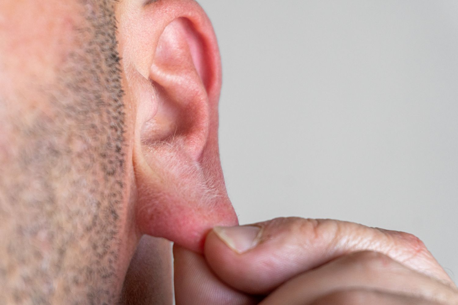 <p>The soft lower part of the ear.</p>