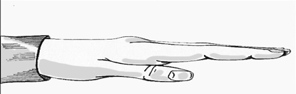 <p>this is the correct hand position for chest percussion. true or false?</p>