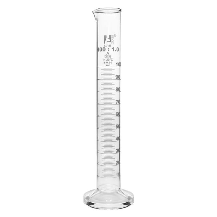 <p>Used to measure liquids. Remember to measure from the bottom of the meniscus.</p>
