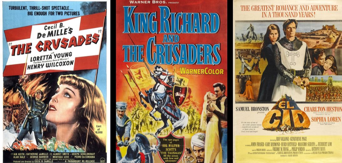 <p>What is the cultural and historical significance of the Hollywood crusader films?</p>