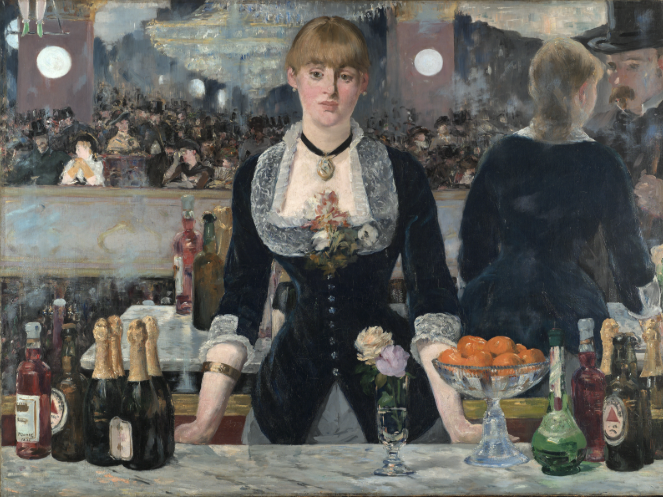 <p>Bar at Folies Berger - Manet </p>
