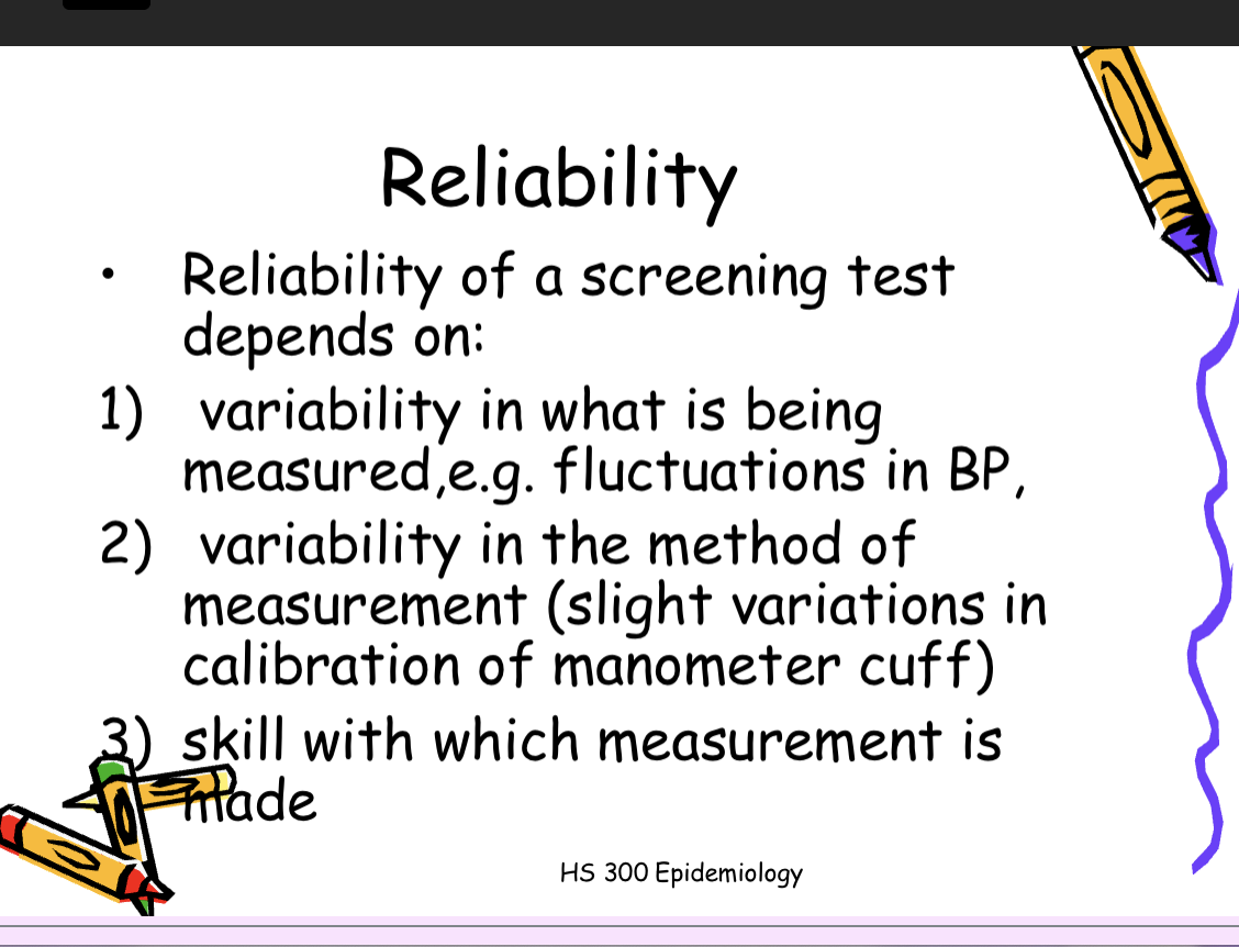 <p>Evaluation of screening tests</p>