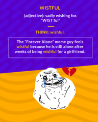 <p>sadly wishing for</p>