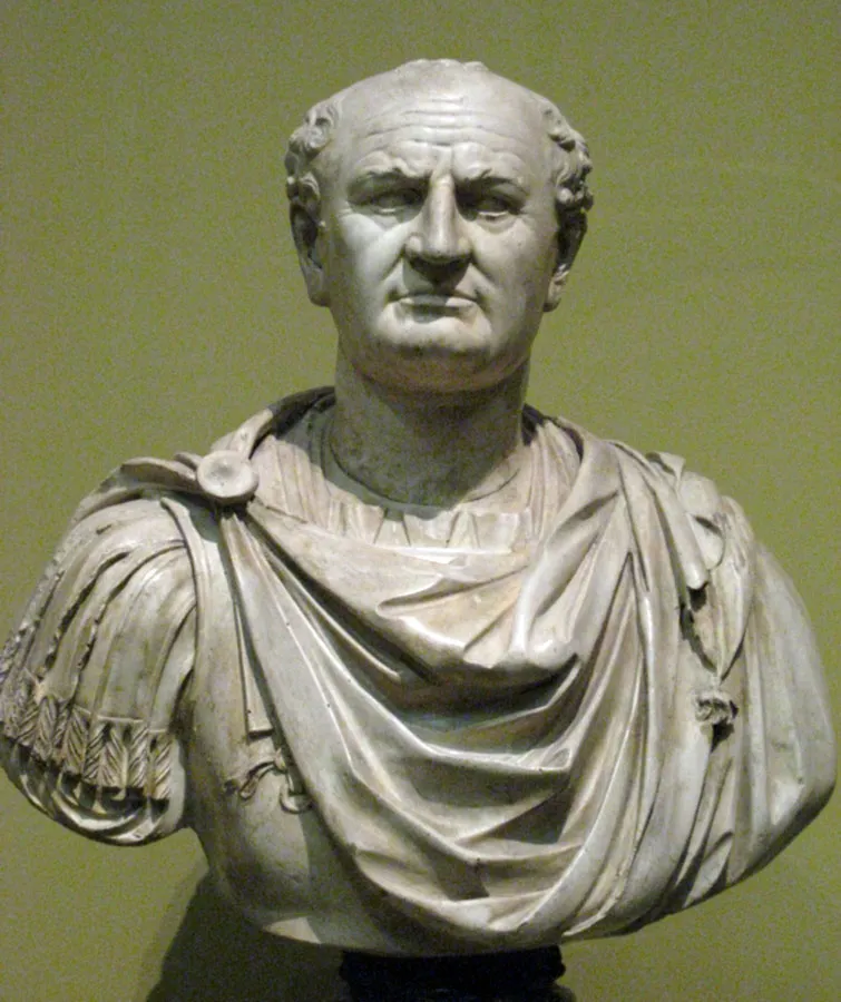 <p>Titus of was the son of Emperor ____ who ruled from 69 CE - 79 CE.</p>