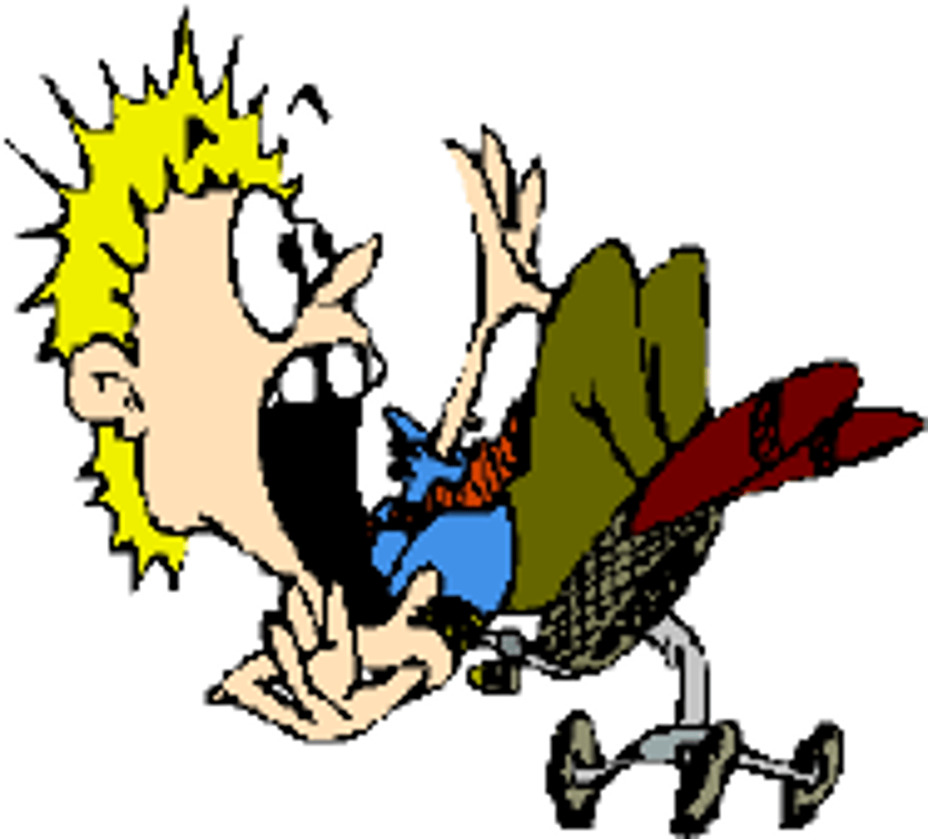 <p>to be extremely surprised (ngã ngửa khỏi ghế)</p><p>= flabbergasted</p>