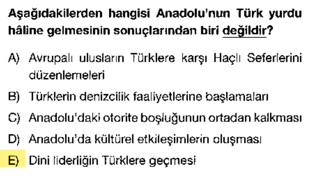 <p>Türkler Anadolu'yu fethetti ama Halifelik (dini liderlik) bu süreçte henüz Türklere geçmedi.</p>