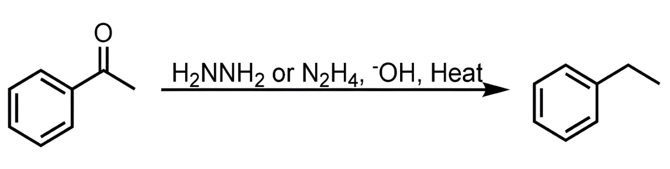 <p>treats a ketone or aldehyde, reduces all the way down to CH<sub>2</sub></p>