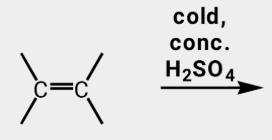 <p>reaction with cold conc. H2SO4</p>