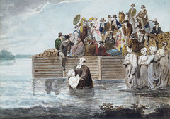 <p>went to simple living. Believed that The Lord's Supper was interpreted as a remembrance, a meal of fellowship celebrated in the evening in private houses. They believed in adult baptism and complete seperation of church and state.</p>