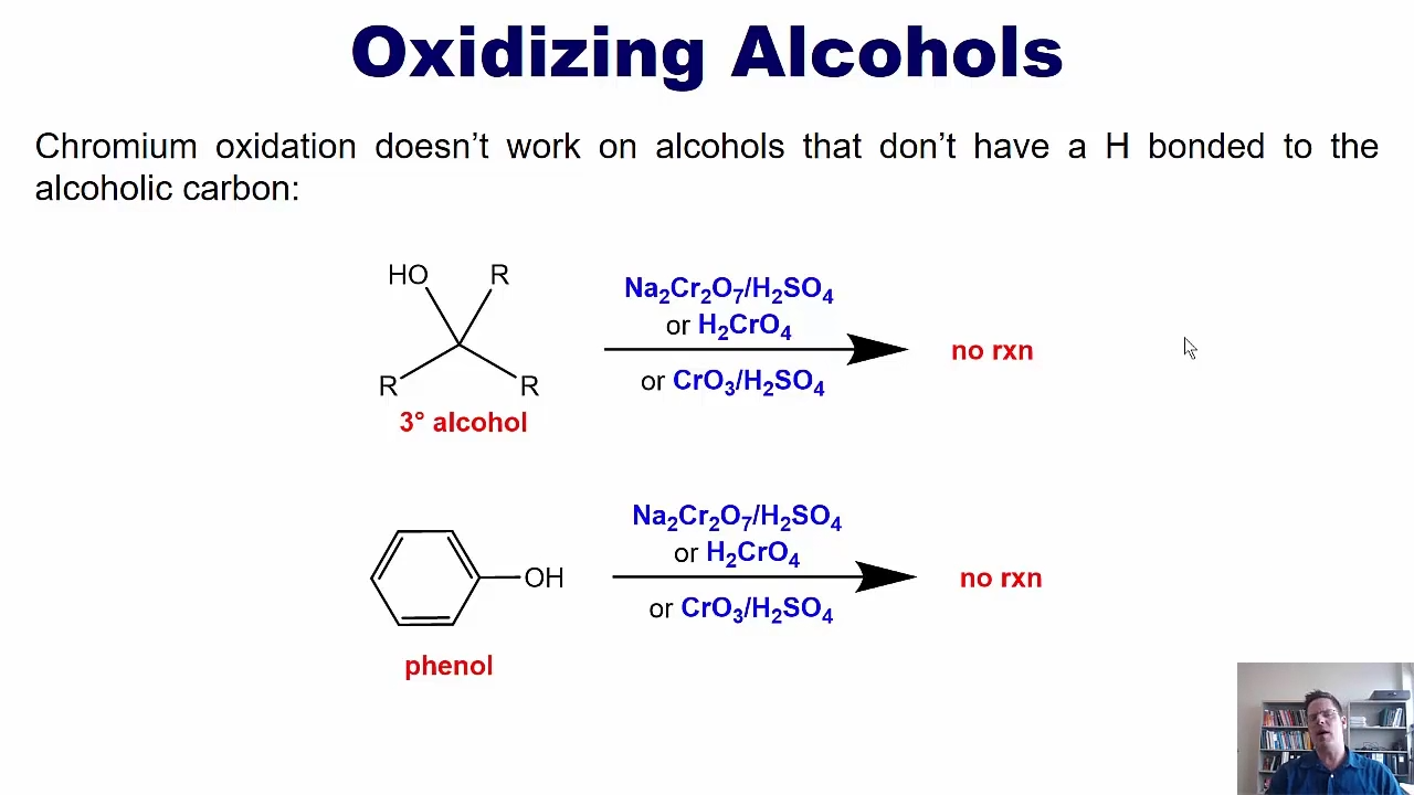 <p>Primary carbons or secondary alcohol, they need an H attached to the carbon that the OH is attached to </p>
