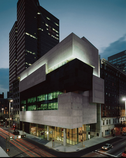 <p>As Americas first woman-designed museum, the entrance became a “urban carpet” where the lobby sidewalk turns up and becomes the walls and floors of the interior</p>