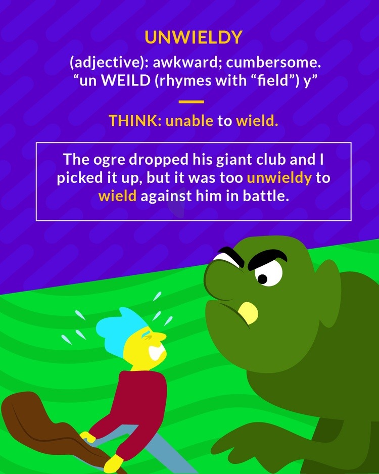 <p>awkward, clumsy</p>