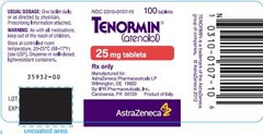 <p>atenolol</p><p>25 - 100mg/day</p>