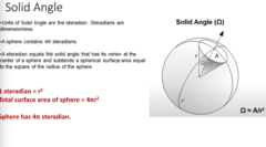 <p>r^2 = 1 steradian</p>