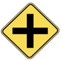 <p>Another road crosses the road.</p><p>Watch carefully for traffic crossing</p><p>your path</p>