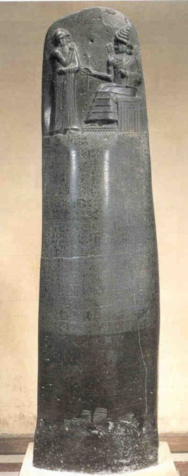 <p><span>(2) Stele of Hammurabi</span></p><p><span>(3) Susa</span></p><p>(4) Carved Basalt stone</p><p><span>(5) ca. 1880 B.C.E.</span></p>