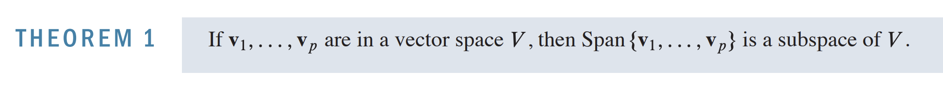 <p>is a subspace of Rn</p>