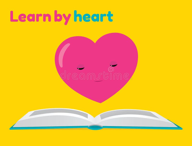 <p>By heart </p>