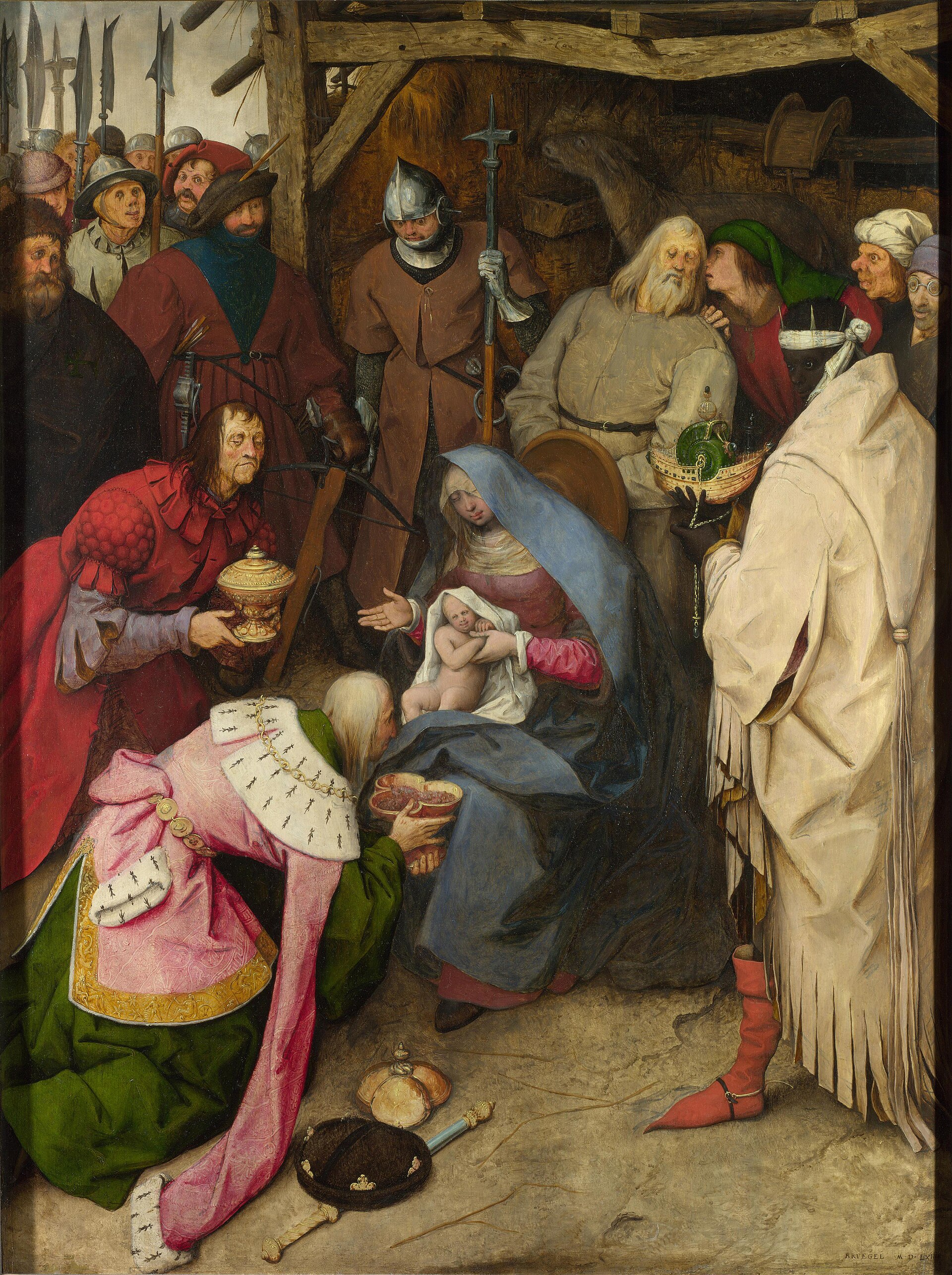 <ul><li><p>Painting in which the namesake painter shows a rough stable crowded with peasant faces and a homely Joseph, listening to a peasant whispering in his ear </p></li></ul><p></p>