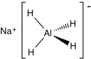 <p>Contains strong ionic bonds, oppositely charged Na<sup>+</sup> and AlH<sub>4</sub><sup>-</sup> ions which have strong electrostatic forces of attraction.</p>