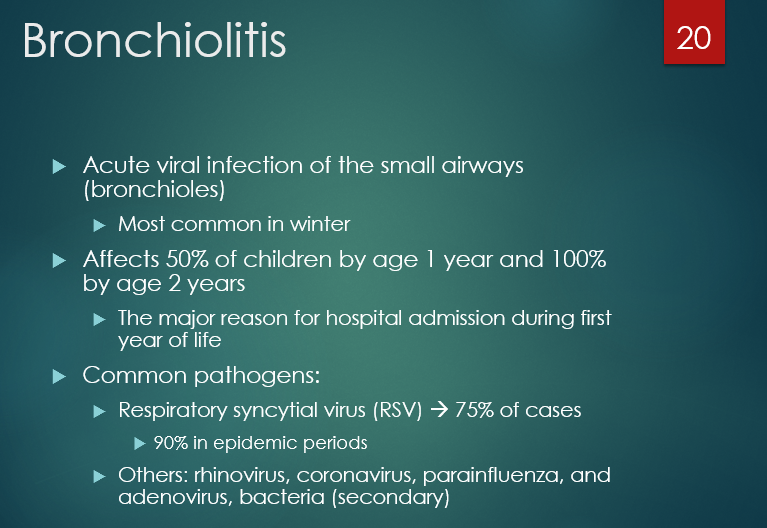 <p><span style="font-family: "Wingdings 3";">u</span><span style="font-family: "Century Gothic";">Acute viral infection of the small airways (bronchioles)</span></p>