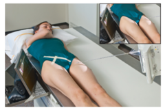 <p>SID: 40in</p><p>kVp: 70-90</p><p>Grid: Yes</p><p>CR: Angle CR 15-20 down into femoral neck (posteriorly) (angle IR 15° from vertical so 75°)</p><p>Patient position: supine, leg in natural position</p><p>Evaluation criteria: Lateral oblique views of acetabulum, femoral head and neck, trochanteric area visible, minimal superimposition of of great trochanter</p>