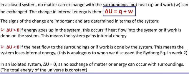 <p>if positive - we gaines energy </p><p>if negative - we lost energy</p><p>if 0 = no change</p>
