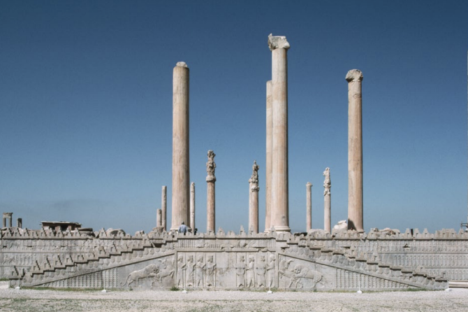 <p>Name: Audience Hall (apadana) of Darius and Xerxes<br>Artist: <br>Year: c. 520-465 BCE<br>Culture group: Persian<br>Medium: Limestone</p>