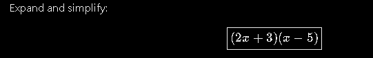 <p>2.4 expanding the product of 2 linear expressions</p>
