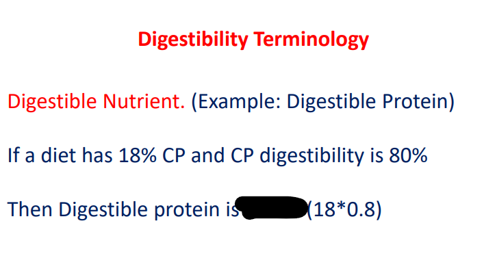 <p><strong>Digestible Nutrient Calculation</strong></p>