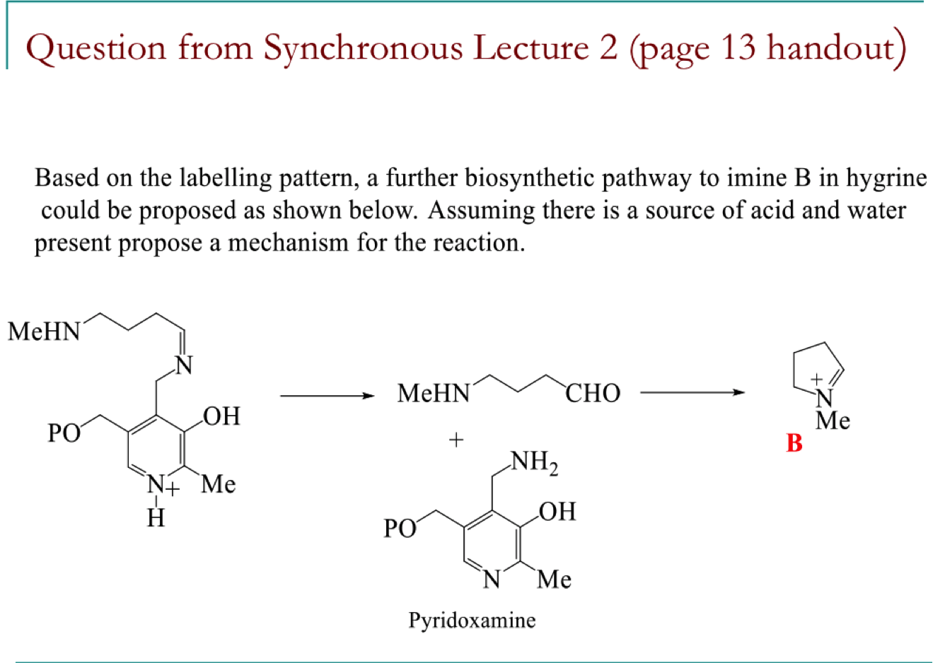 <p>draw alternate mechanism to form the straight chain aldehyde</p>
