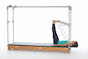 <p><strong>Setup</strong></p><ul><li><p>Lying supine, toes placed on PTBar, feet hip width apart and feet plantarflexed, legs straight and parallel</p></li><li><p>Resistance: medium to heavy <strong>[bottom loaded] 2 springs + safety belt</strong></p></li></ul><p><strong>Movement</strong></p><ul><li><p>Inhale: Dorsiflex feet</p></li><li><p>Exhale: Plantarflex feet, return to start position</p></li></ul><p><strong>Muscle Focus</strong></p><ul><li><p>Ankle-foot plantarflexors</p></li><li><p>Ankle-foot dorsiflexors</p></li></ul><p><strong>Objectives</strong></p><ul><li><p>Ankle-foot plantarflexor strength</p></li><li><p>Ankle-foot dorsiflexor control</p></li><li><p>Foot alignment and stabilization</p></li><li><p>Pelvic lumbar stabilization</p></li></ul><p><strong>Cues</strong></p><ul><li><p>Emphasize eccentric contraction during dorsiflexion</p></li><li><p>Keep legs straight</p></li><li><p>Use full range of motion of ankle joint</p></li><li><p>Maintain correct foot alignment</p></li></ul><p></p>