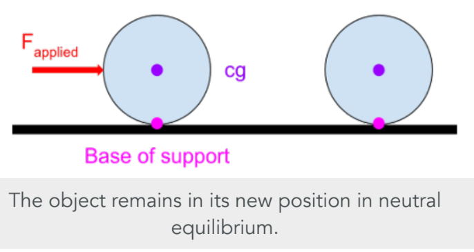 <p>A system is in neutral equilibrium when, if displaced, it remains in its new position, such as a ball placed on a horizontal surface.</p>