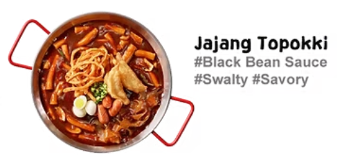 <p>Contains sweet black bean sauce: wheat rice cakes, cabbage, green onion, fish cake.</p>