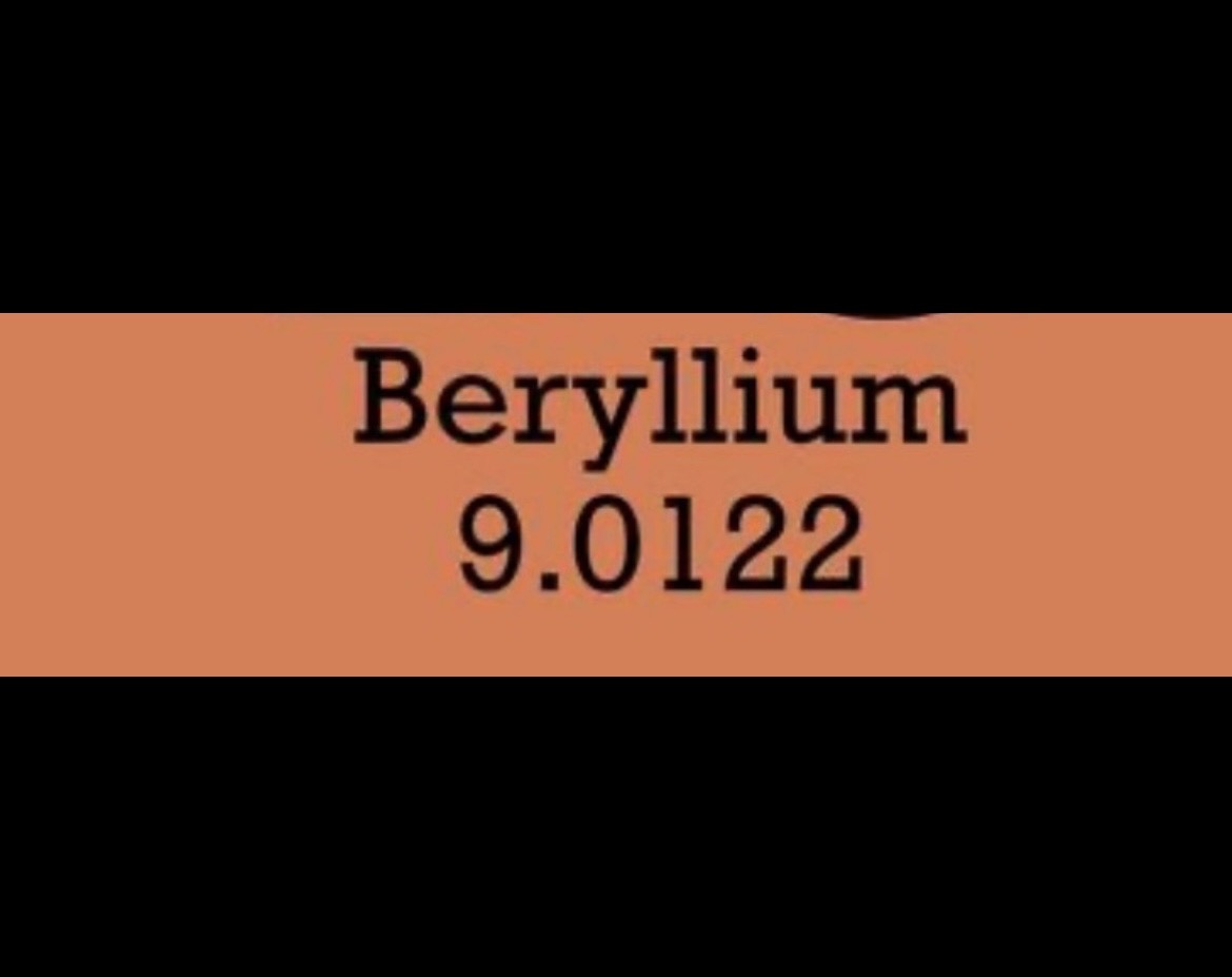 <p>Beryllium (9.013)</p><p>Beryllium doesn't <strong>expand or shrink</strong><span><span> when it gets hot or cold, so it stays </span></span><strong>perfectly straight</strong><span><span> and ensures a ROCKET hits its </span></span><strong>target</strong><span><span>.</span></span></p>