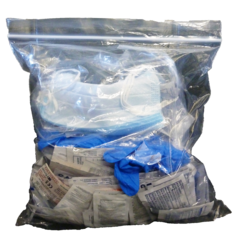 <p>Provides items for responding to minor first aid incidents. It includes items such as: antibiotic ointment for minor cuts, bandages, non-latex gloves, wipes.</p>